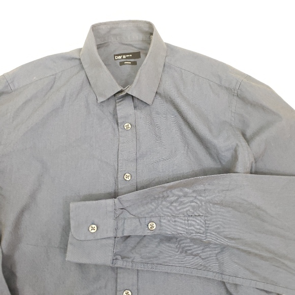 [Bar III] Blue Slim Fit Button Down Dress Shirt - Picture 3 of 7